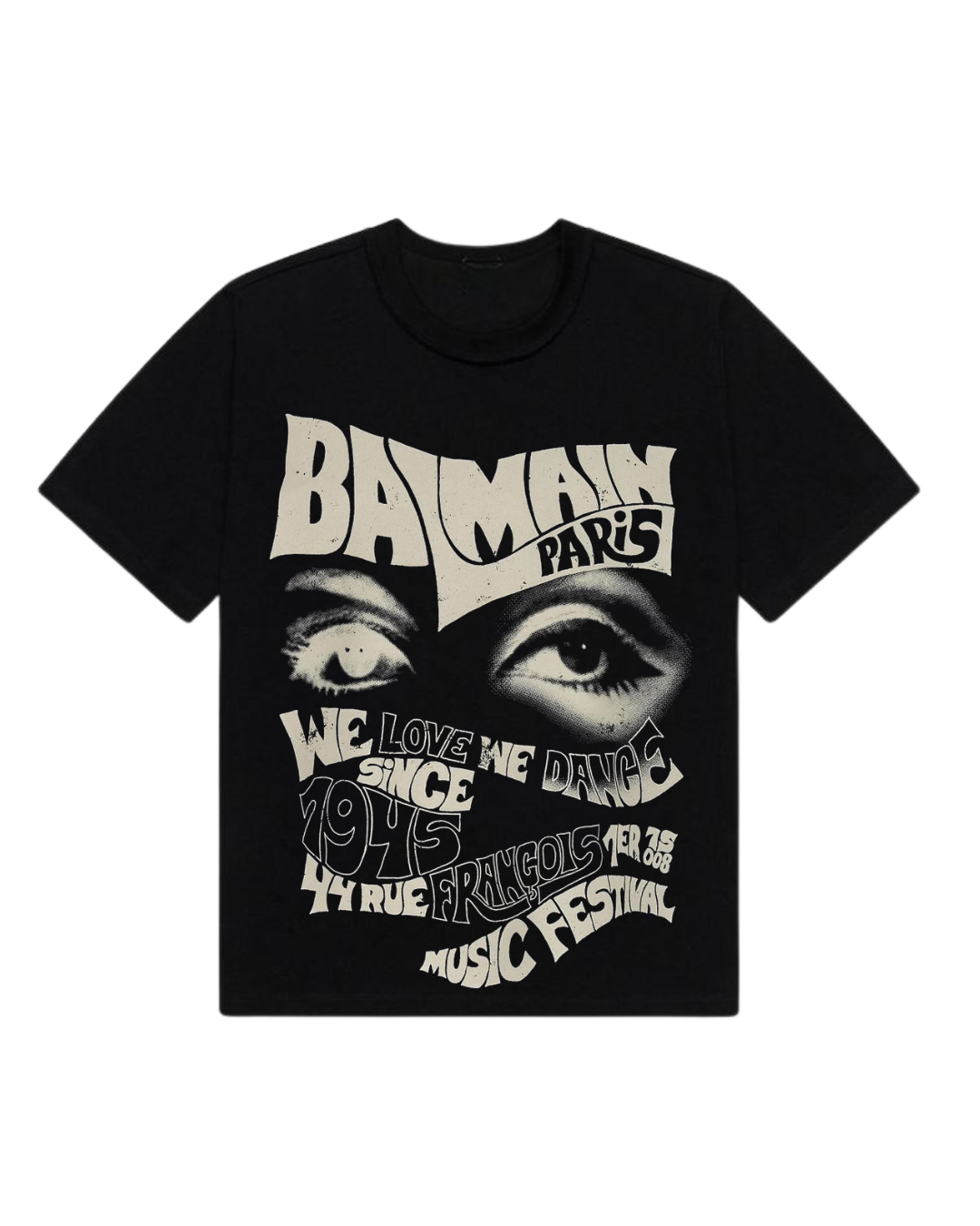 Balmain Paris Crop Tshirt