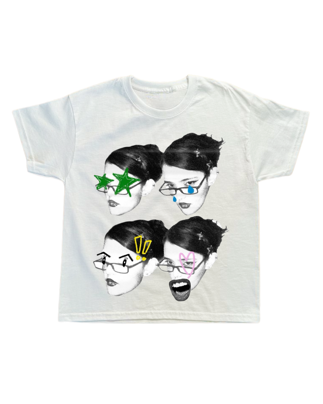 4-Face Crop T-Shirt