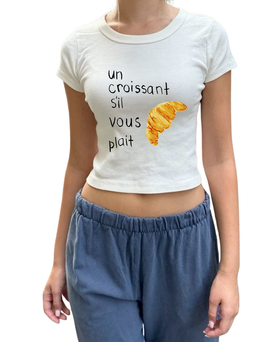 Croissant Crop T-Shirt